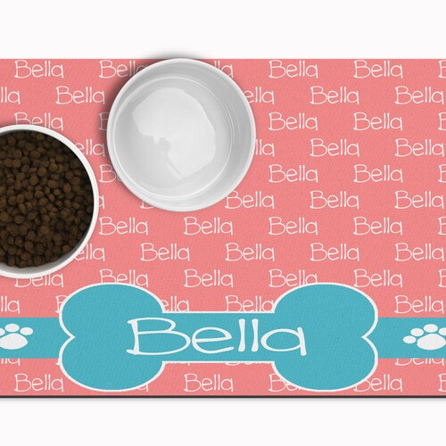 Personalized Dog Bowl Mat Custom Pet Placemat for Your Etsy