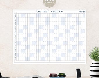 Giant Calendar | Oversized Planner | Modern Year at a Glance 2026