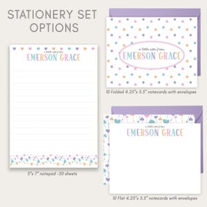 Rainbow Stationery Set Personal Personalized Note Custom Notecards ...