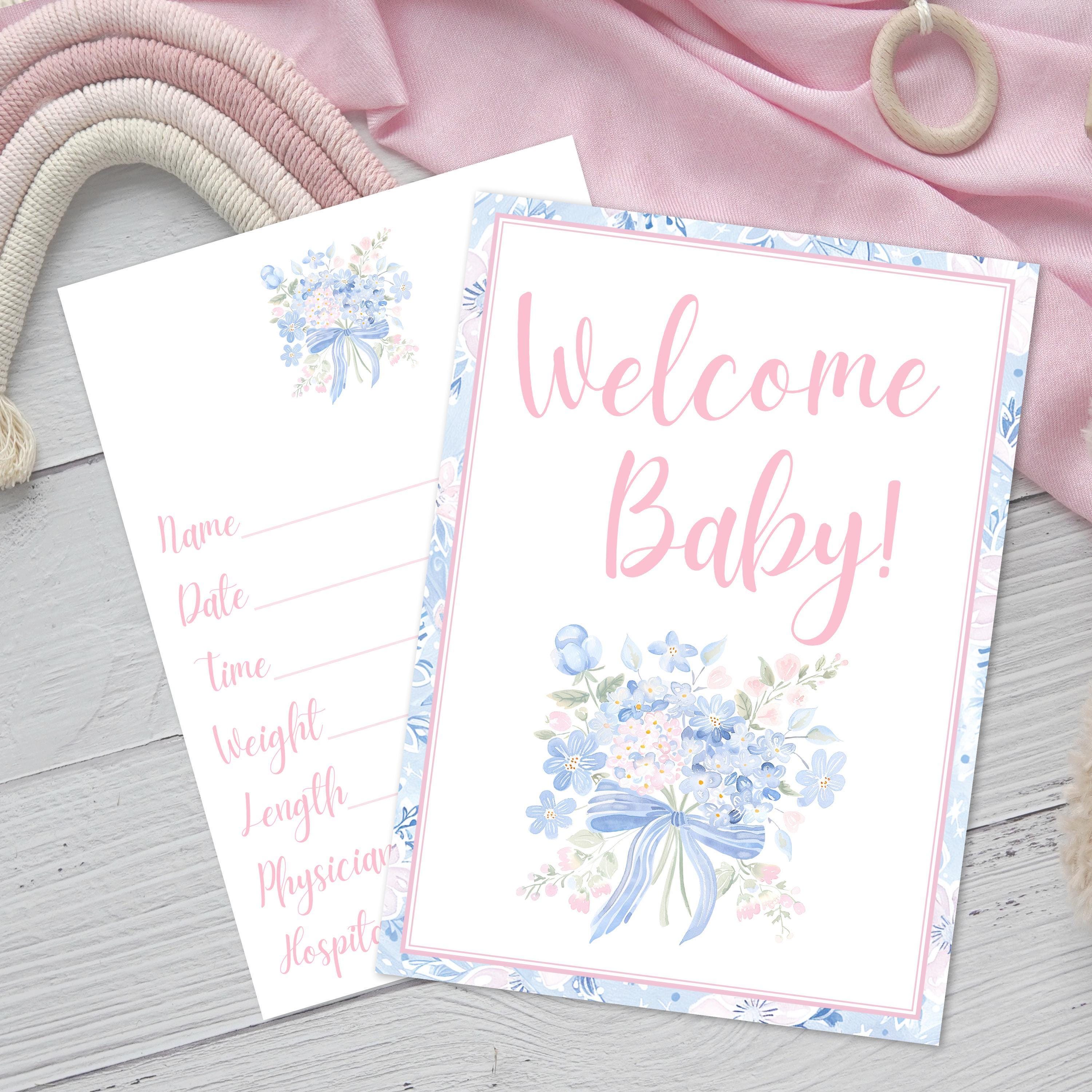 Baby Milestone Card Monthly Memory Keepsake Set Watercolor Girl Design ...