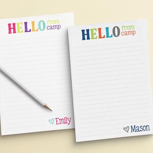 Personalized Camp Notepad | Kids Stationery | Lined Memo Pad (50 Pages)