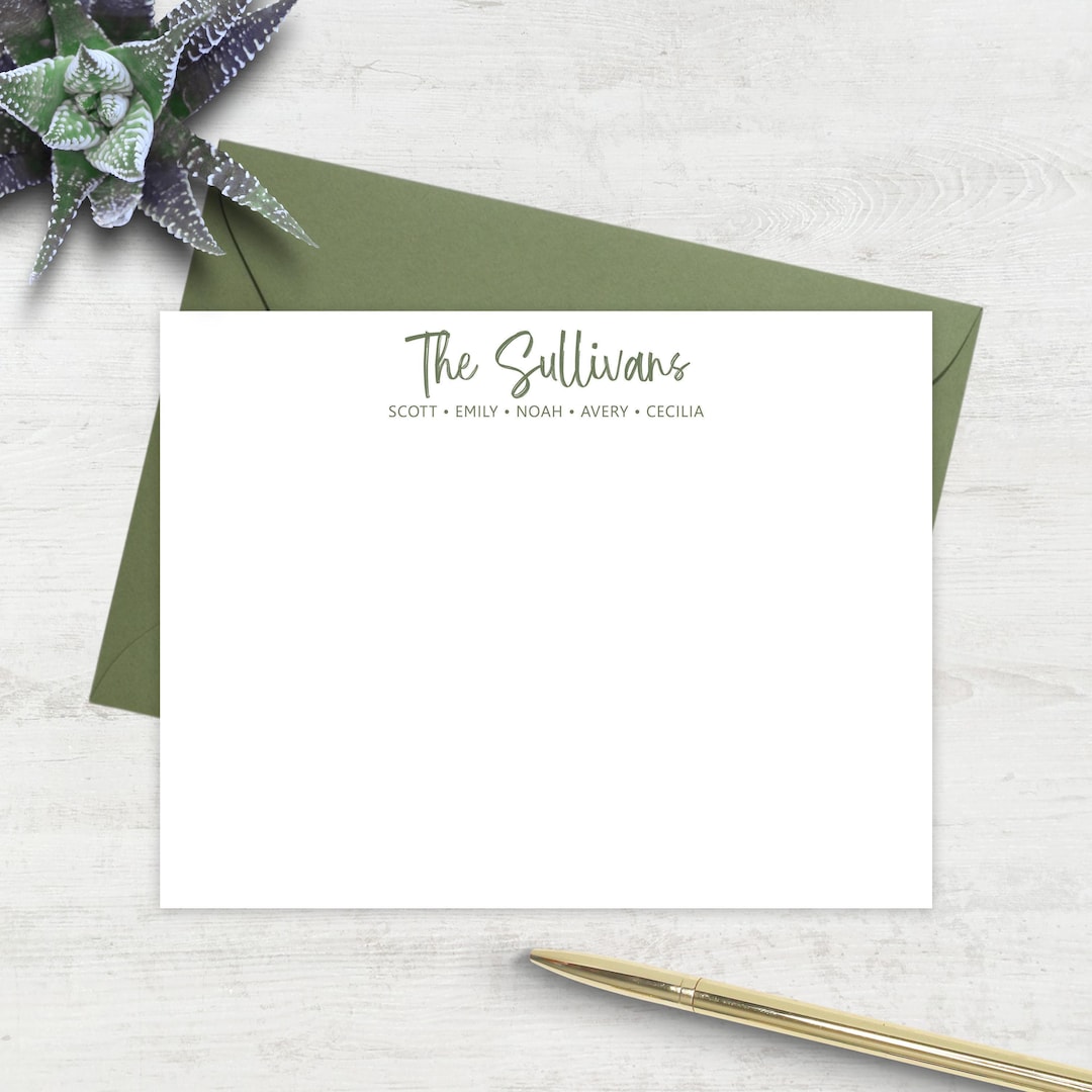 Personalized Stationery Set Monogram Stationary Gift Idea Custom Note ...