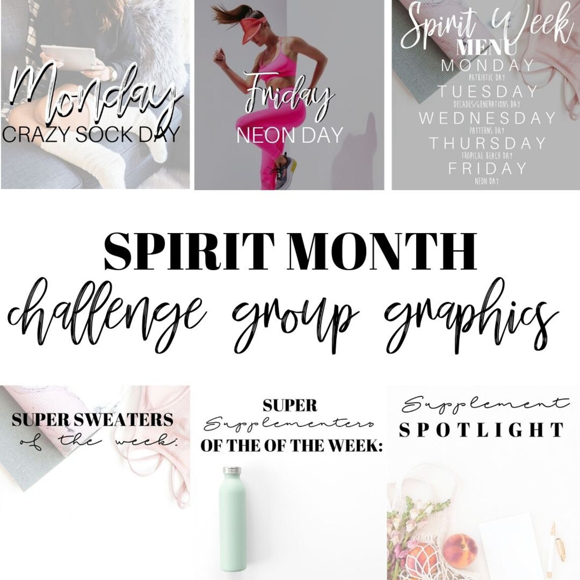 Spirit Month Challenge Group Graphics Etsy