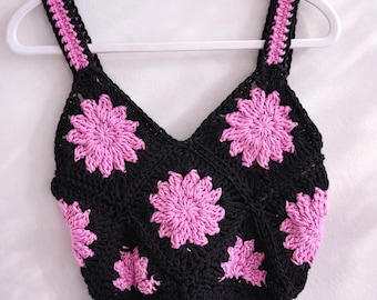 Top corto de crochet
