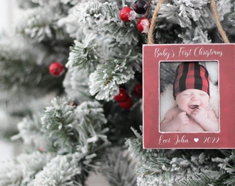 Minimalist Baby's First Christmas Ornament, First Christmas Ornament, Baby First Christmas Gift, Baby Gift, Personalized Ornament