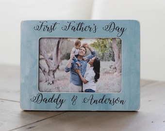 First Father's Day, Personalized Picture Frame, Fathers Day GIFT, New Dad, Gift for Husband, Father's Day