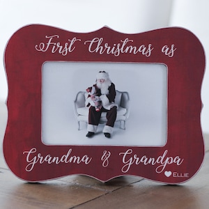 First Christmas Picture Frame Christmas Baby Gift Who Needs Santa I Have Grandma Grandparents frame Christmas Gift Grandma Grandpa