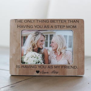 Gift for Step Mom, Step Mom Mother Gift, Personalized Picture Frame for Step Mom for Mothers Day