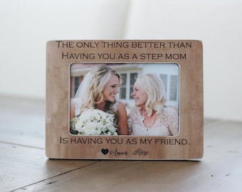 Gift for Step Mom, Step Mom Mother Gift, Personalized Picture Frame for Step Mom for Mothers Day