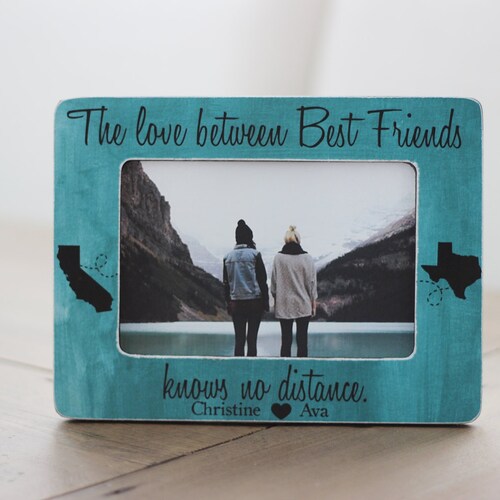 Best Friends Frame Long Distance Best Friends States Frame Etsy