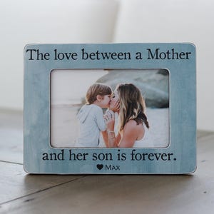 Mother's Day Gift from Son, Mother Son, Personalized Gift Frame, Gift for Wife, Mom of Boy, The Love Between a Mother and Her Son is Forever