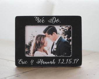Christmas Wedding Engagement Gift, Personalized Picture Frame Wedding Gift, Christmas Holiday Engagement Frame Gift,  Engagement Party