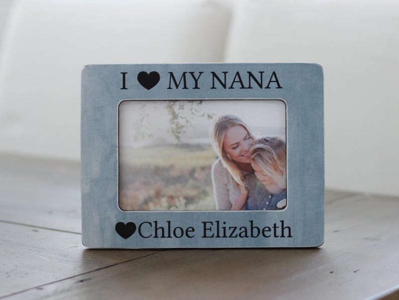 Gift for Grandma Gift for Nana Nanny Grandmother Personalized Picture Frame Gift I Love My Nana image 1