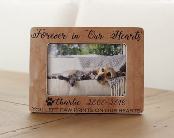 Pet Loss, Pet Memorial, Forever in Our Hearts, Memorial Frame, Pet Memorial Frame, Cat Loss, Cat Memorial, Pet Sympathy Gift, Dog Loss Frame