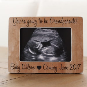 Pregnancy Announcement for Grandparents, You're Going to be Grandparents, Ultrasound Sonogram Frame, Expecting, Picture Frame Gift