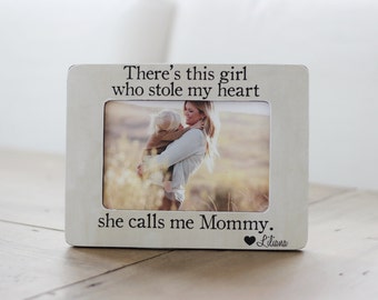 Mom Mother Gift Personalized Picture Frame This Girl Who Stole My Heart Calls Me Mommy Quote