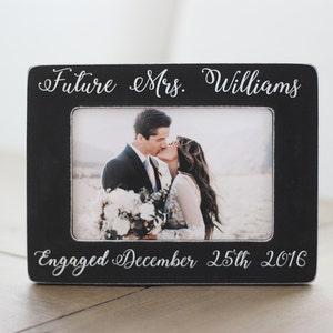 Personalized Engagement Picture Frame, Engagement Gift, Engagement Frame, Gift for Couple, Engagement Party, Future Mrs