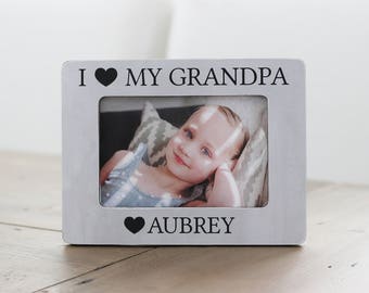 Grandpa Gift, Picture Frame, Grandfather Grandpa Gift, Personalized Picture Frame, From Grandchild