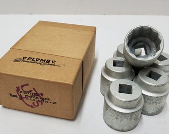 6 New Old Stock Plomb Tools 5228 7/8 Military Surplus Navy Sockets in Original Sealed Box 3/8 Drive