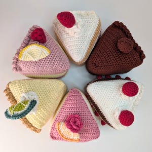 Digital Download: Layered Sweetness, Crochet Pattern for a Cake with Assorted Slices, PDF file