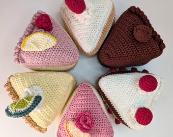 Digital Download: Layered Sweetness, Crochet Pattern for a Cake with Assorted Slices, PDF file
