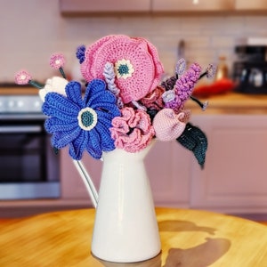 Crochet Pattern: Spring Flower Bouquet – DIY Floral Decor, Amigurumi Flowers, Easy Crochet Project
