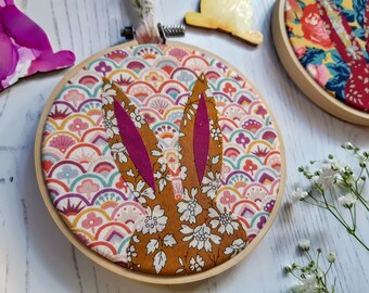 Liberty of London Bunny Decoration - Tana Lawn Embroidery Hoop Decoration