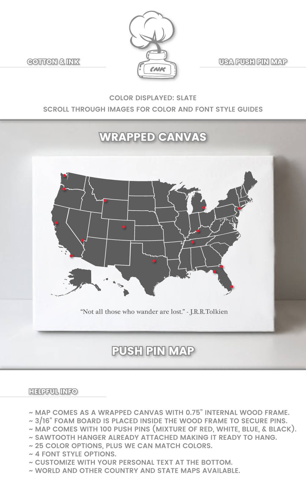 USA Pin Board Map United States - Il Fullxfull.1344889540 Nh7a 