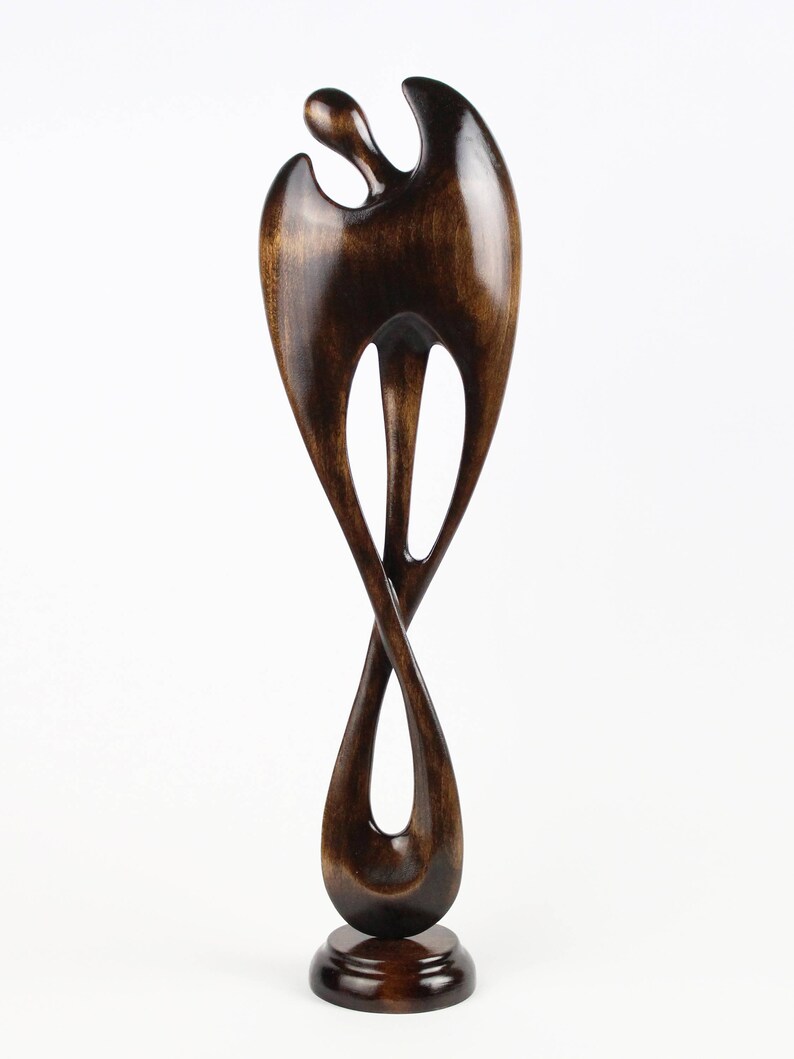 Angel statue, wooden angel, religious statue, art deco sculpture, abstract sculpture art, abstract sculpture art image 3