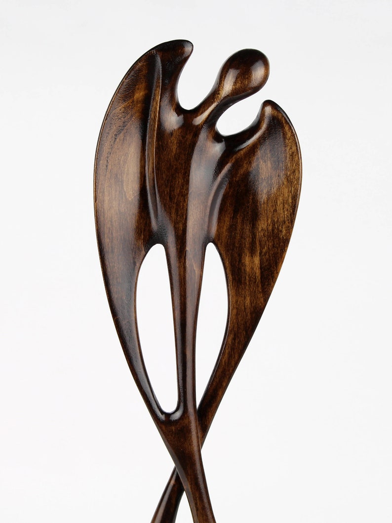 Angel statue, wooden angel, religious statue, art deco sculpture, abstract sculpture art, abstract sculpture art image 2