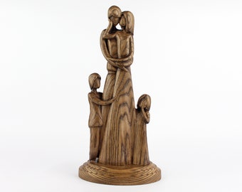 Family is everything statue, family wooden sign, family figurines, couple silhouette, couple silhouette, wooden figures, wooden figure