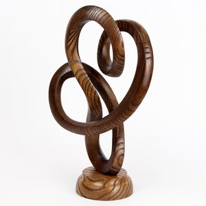 Infinity Abstract Wooden Sculpture – Symbol of Endless Love & Connection – Unique Handcrafted Anniversary or Home Decor Gift