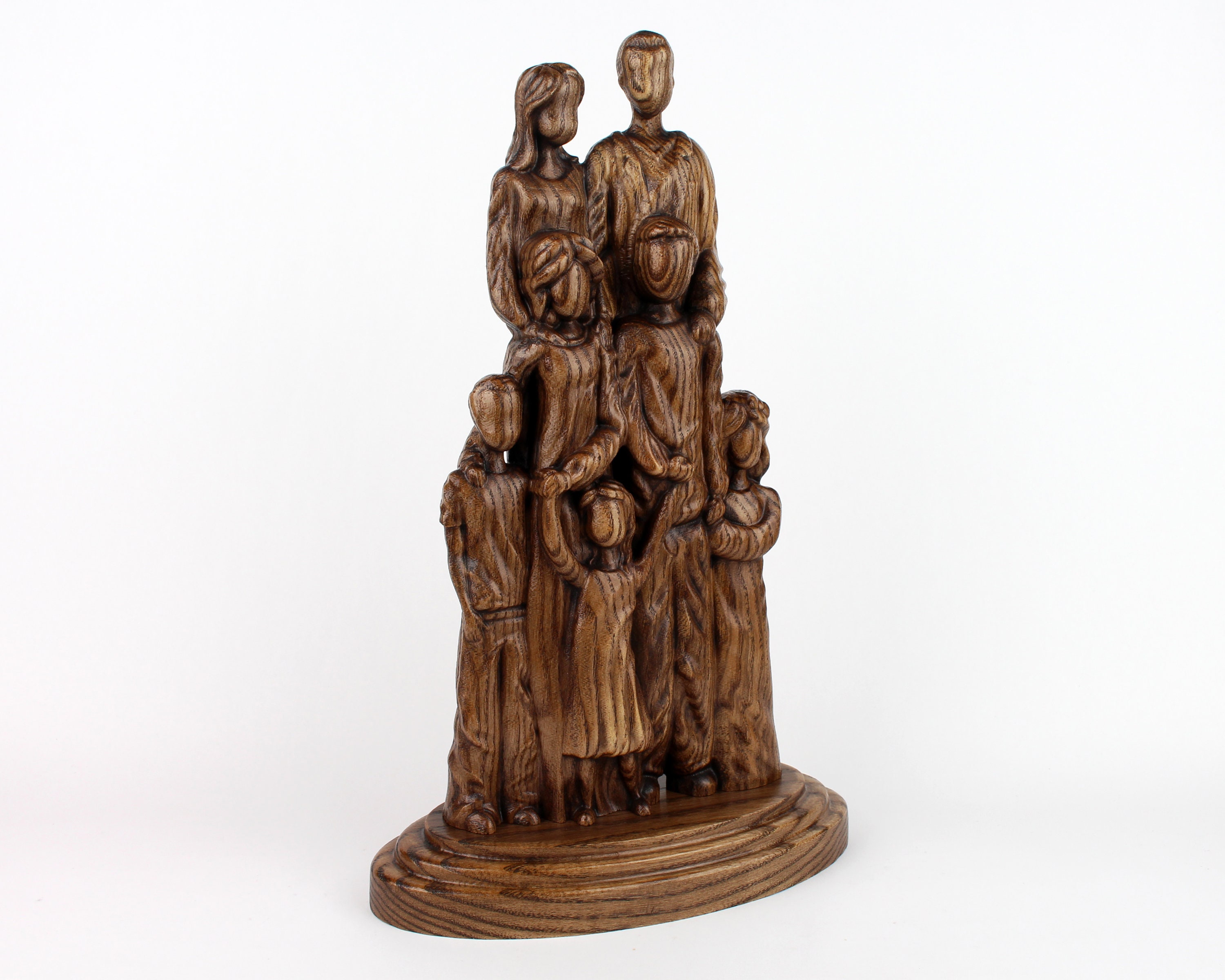 Family of 7 Portrait Statue Family with 5 kids Personalized | Etsy