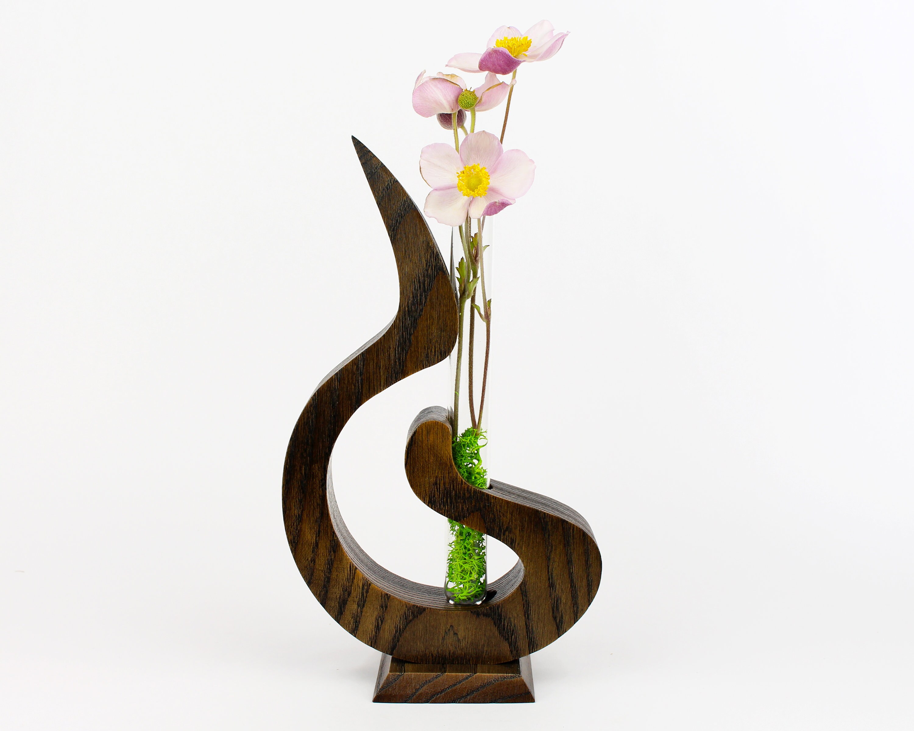 Decorative Vase Test Tube Wood Vase Table Centerpiece Perfect Etsy