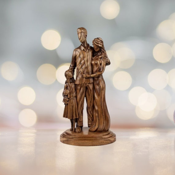 Statuetta Personalizzata In Legno E Acrilico Con Foto 2D – Placca Da Scrivania Regalo Per Coppia, Anniversario E Compleanno