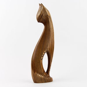 Сat wood, wooden cat, wood cat. cat lover gift, cat gifts for women, cat sculpture, cat statue