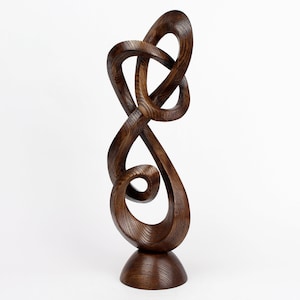 Wood carving, abstract sculpture, abstract statue, statue wood, minimalist decor, wood hand carving, mothers day gift