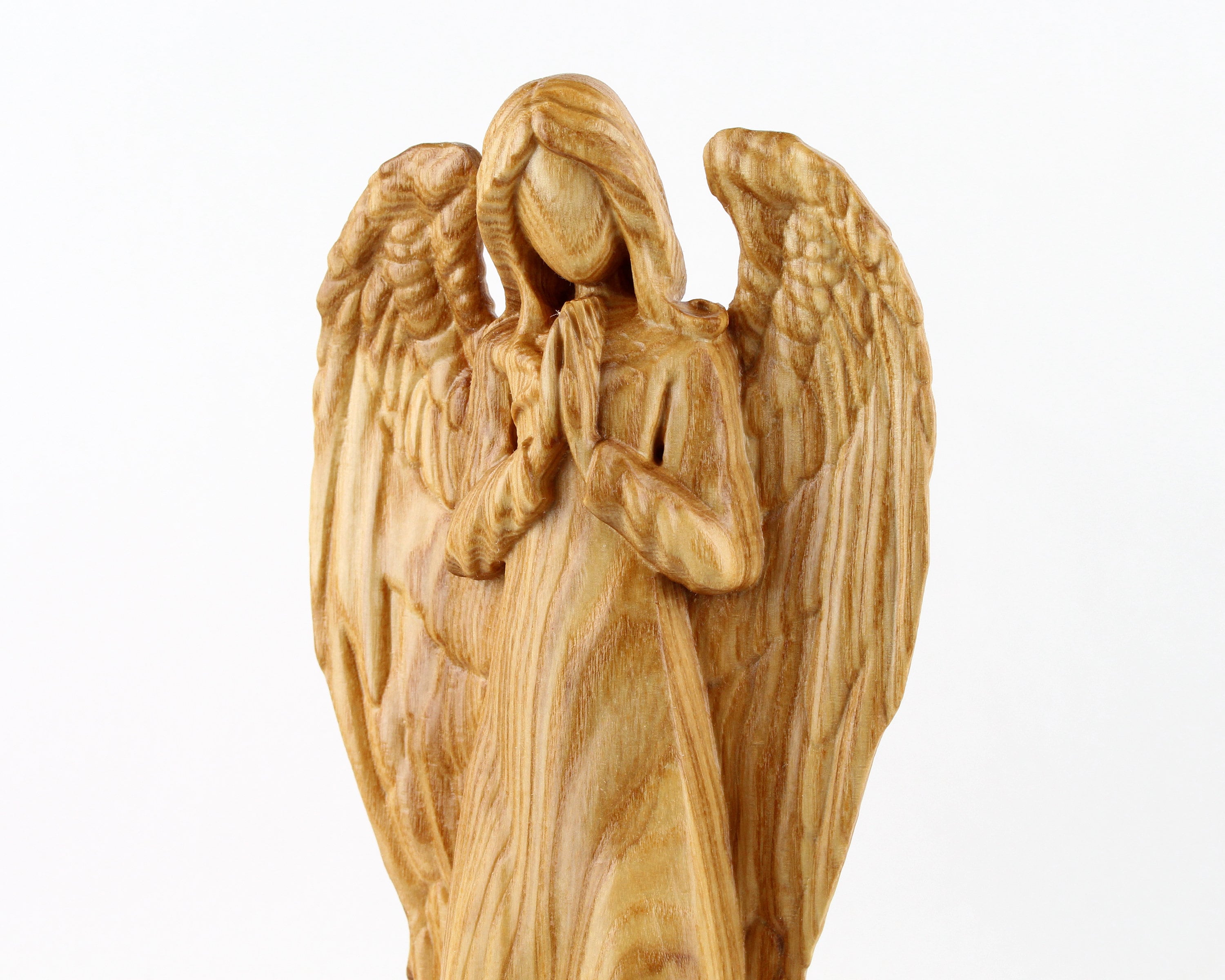 Wooden Angel Sculpture Angel Figurine Wooden Angel statue Etsy