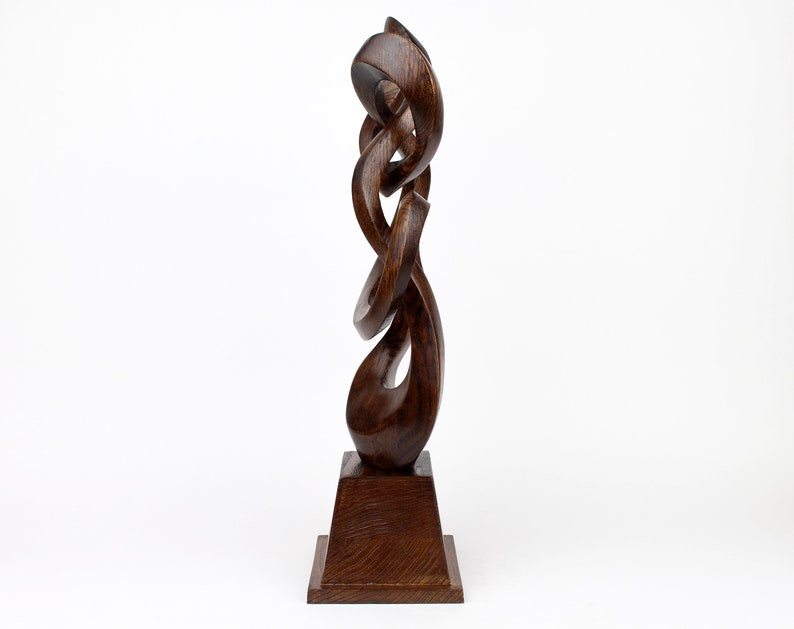 Love abstract wood sculpture art Modern Love wood sculpture Etsy