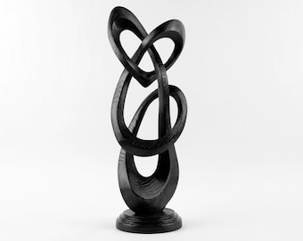 Abstrakte Herz Skulptur, Herz Skulptur, Valentinstag Dekor, Holzschnitzerei, Herzfigur, Holzschnitzerei, Herzfigur, Holzschnitzerei