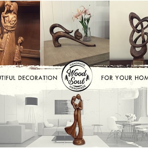 Angel statue, wooden angel, religious statue, art deco sculpture, abstract sculpture art, abstract sculpture art image 6