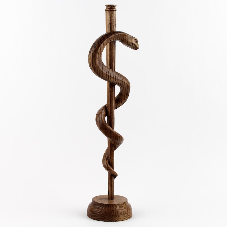 This Asclepius Staff sculpture comes beautifully packaged, making it a ready-to-give medical appreciation gift. 

Whether celebrating a doctor’s achievement, medical school graduation, or hospital milestone, this wooden medical staff is a sophisticated and thoughtful present. 

Show your gratitude to a physician, nurse, or healthcare worker with a gift that honors their profession.