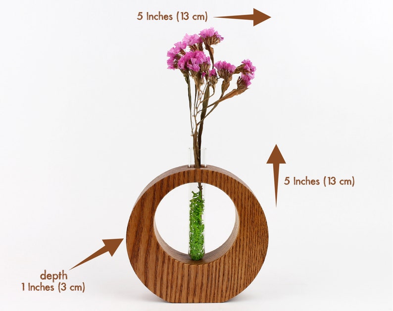 Wooden Modern Vase Best Gift for Grandma Small Vase Etsy