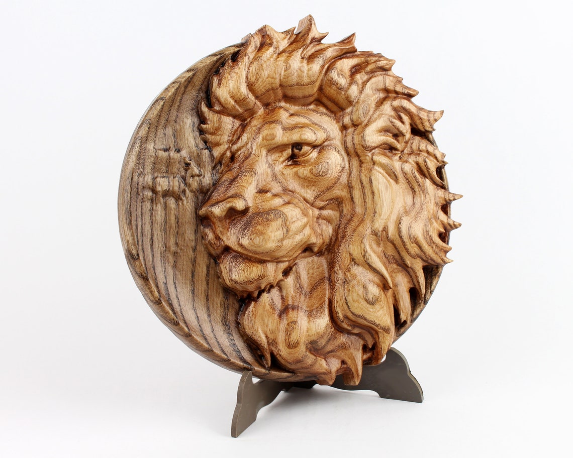 Lion Head Wall hanging for Kids Room Wooden Animal Decor Etsy