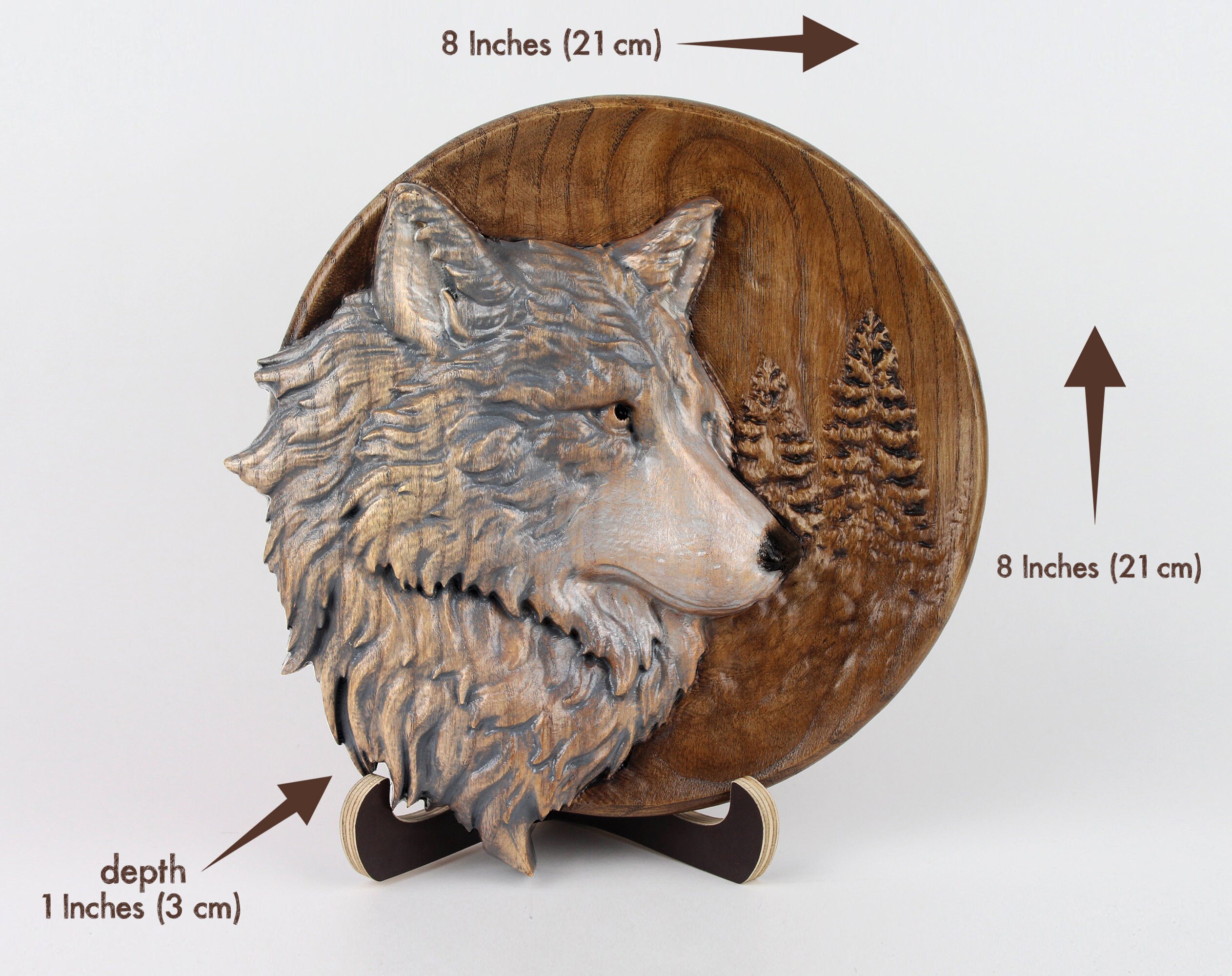 Wolf Wall Art Wood Wall Art Wood Carving Wolf Decor Picture On Etsy