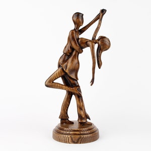 Dance Gift, Dance Teacher Wood Statue, Wood Carving Art, Wooden Statue, Wood Sculpture, Wood Decor, Best Friend Birthday Gift