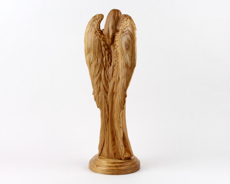 Wooden Angel Sculpture Angel Figurine Wooden Angel Statue Etsy
