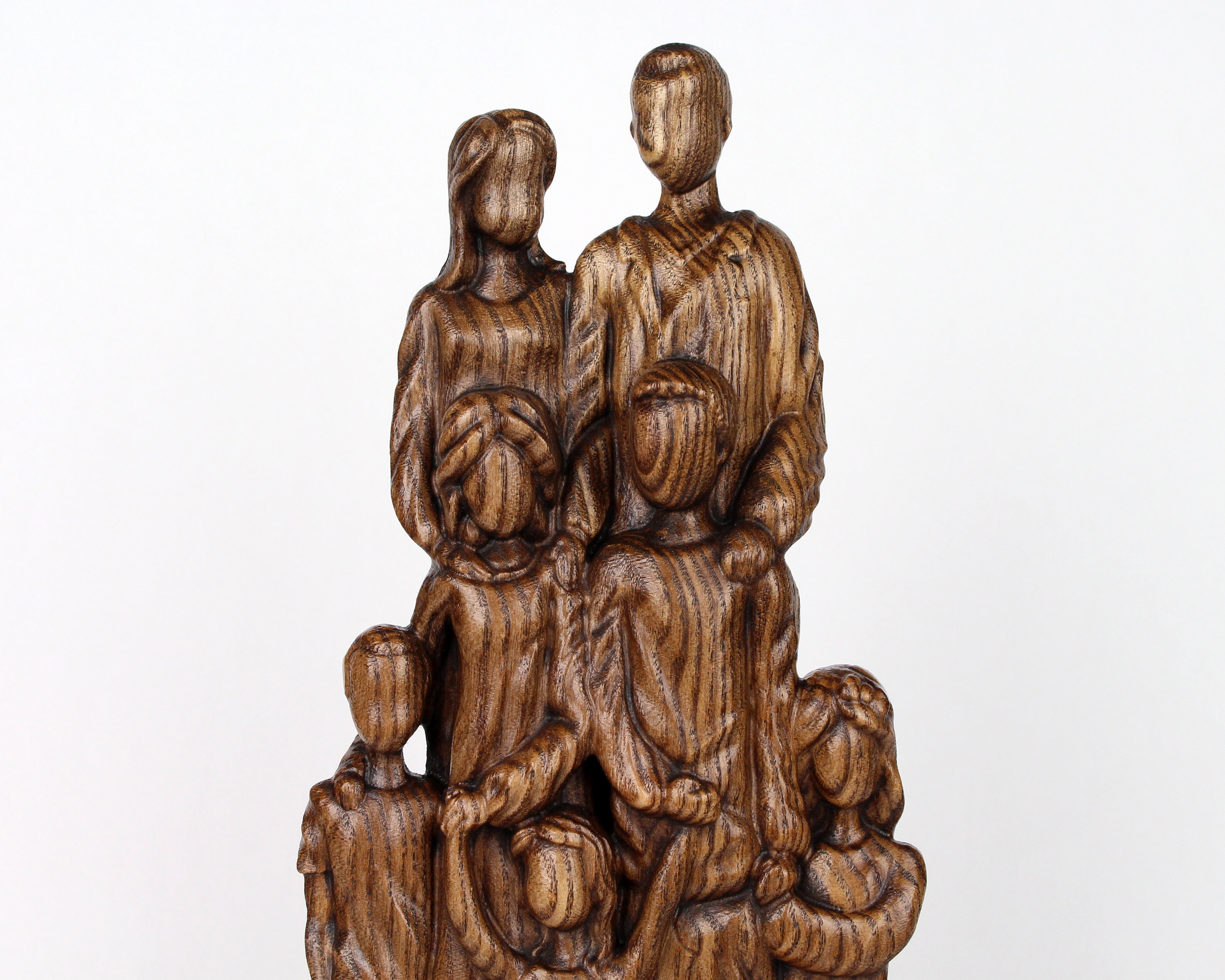 Family of 7 Portrait Statue Family with 5 kids Personalized | Etsy