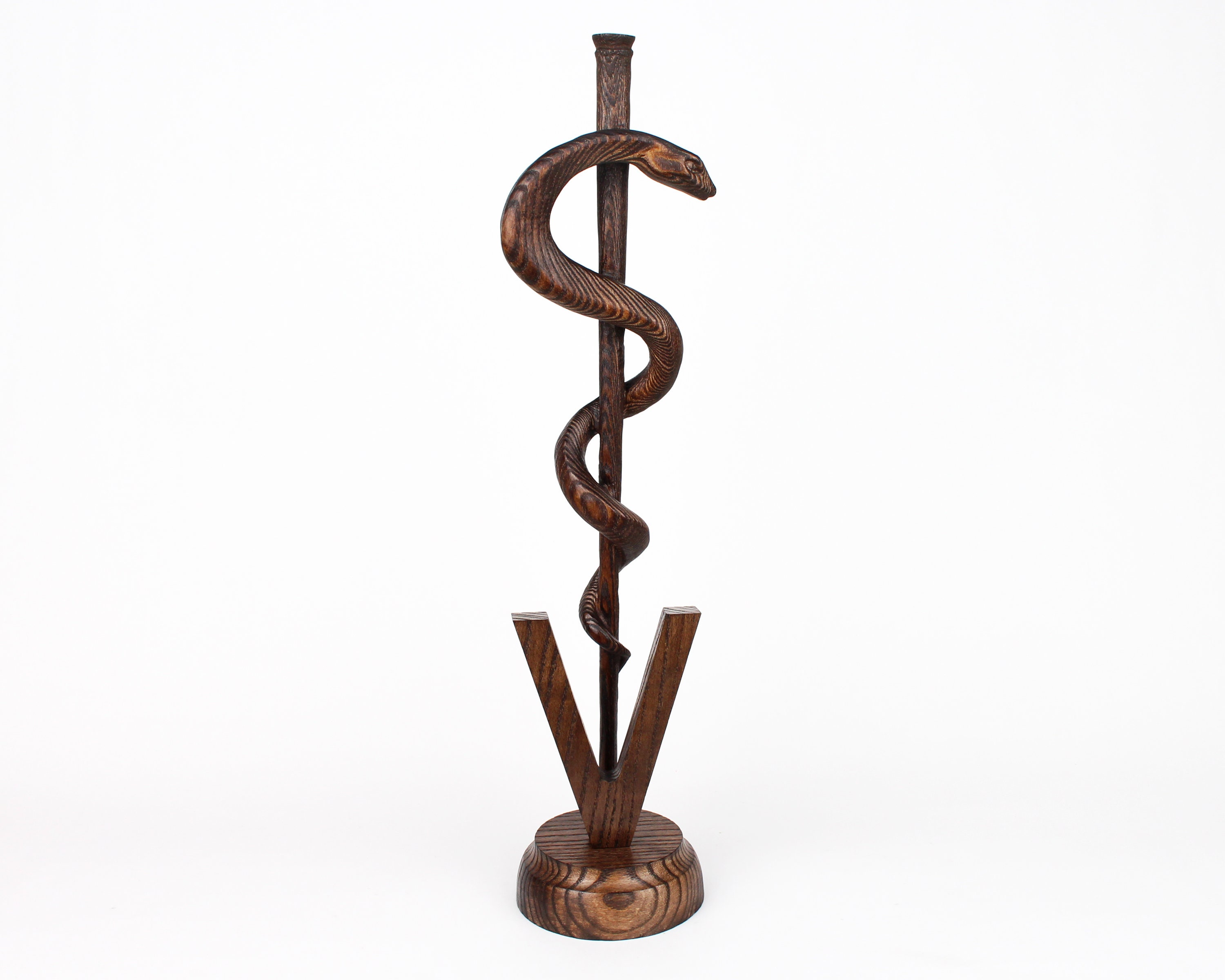 Hand Carved Veterinarian Symbol Statue
