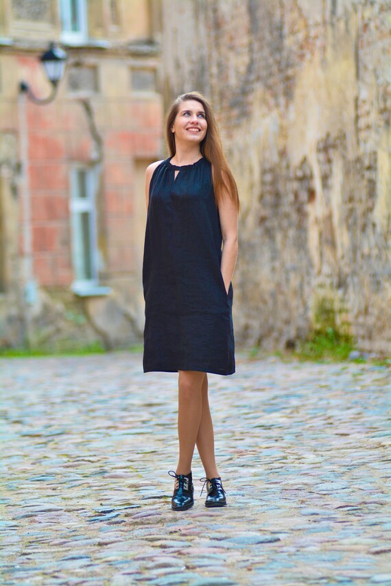 linen straight dress